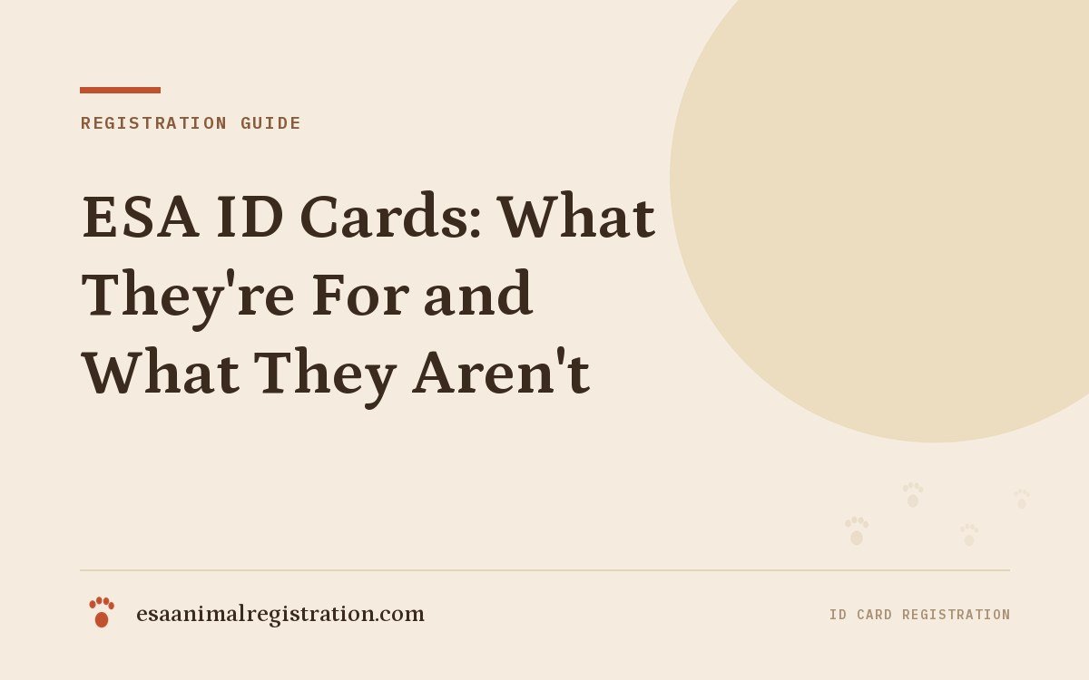 ESA ID Cards: What They're For and What They Aren't