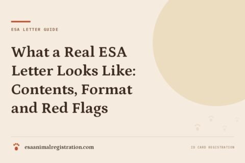 What a Real ESA Letter Looks Like: Contents, Format and Red Flags