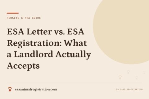 ESA Letter vs. ESA Registration: What a Landlord Actually Accepts