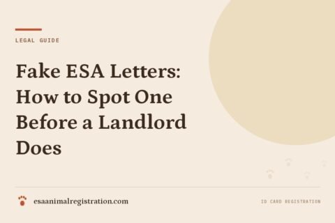 Fake ESA Letters: How to Spot One Before a Landlord Does