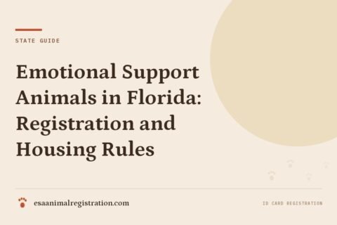 Emotional Support Animals in Florida: Registration and Housing Rules