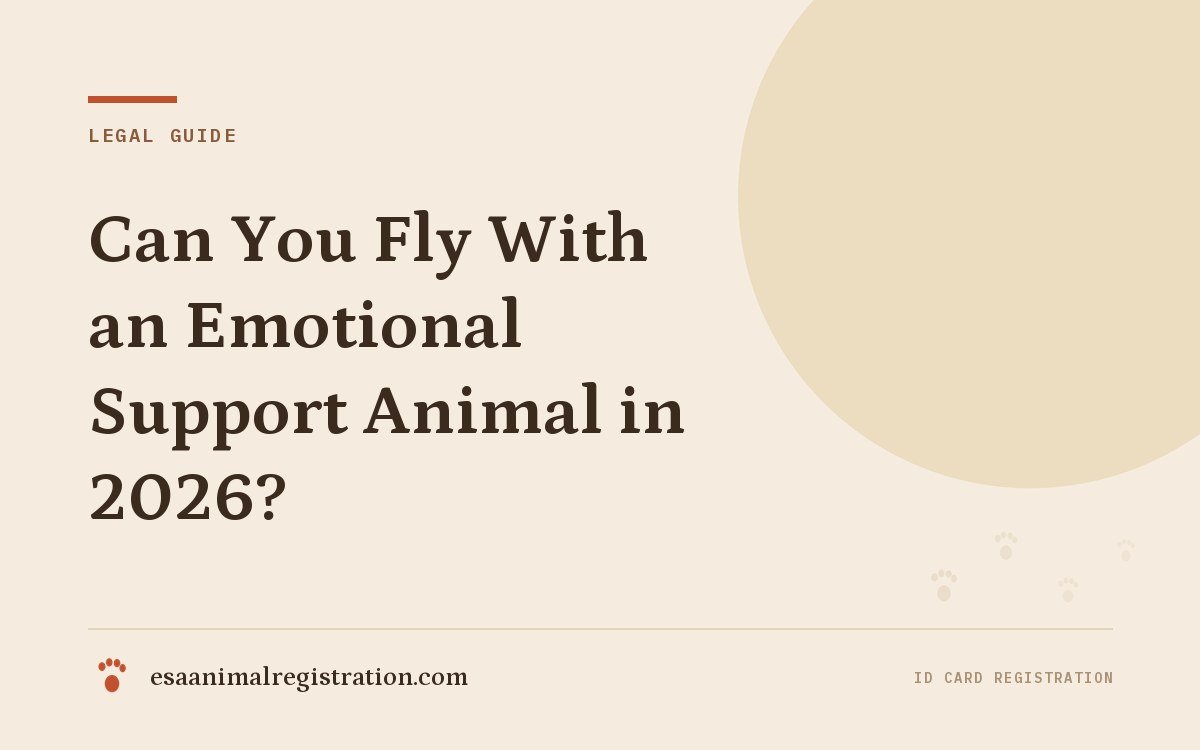 Can You Fly With an Emotional Support Animal in 2026?
