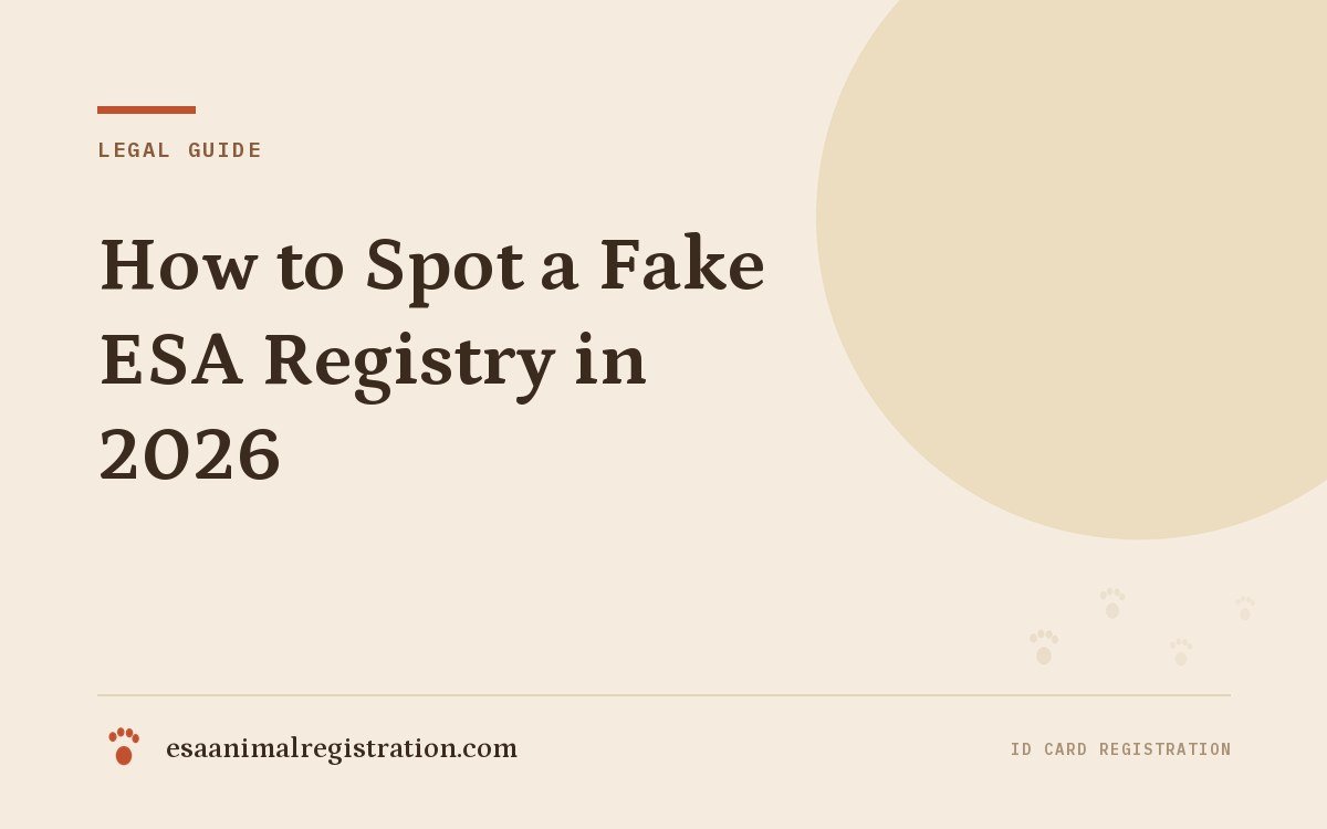 How to Spot a Fake ESA Registry in 2026