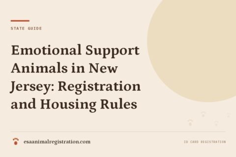 Emotional Support Animals in New Jersey: Registration and Housing Rules