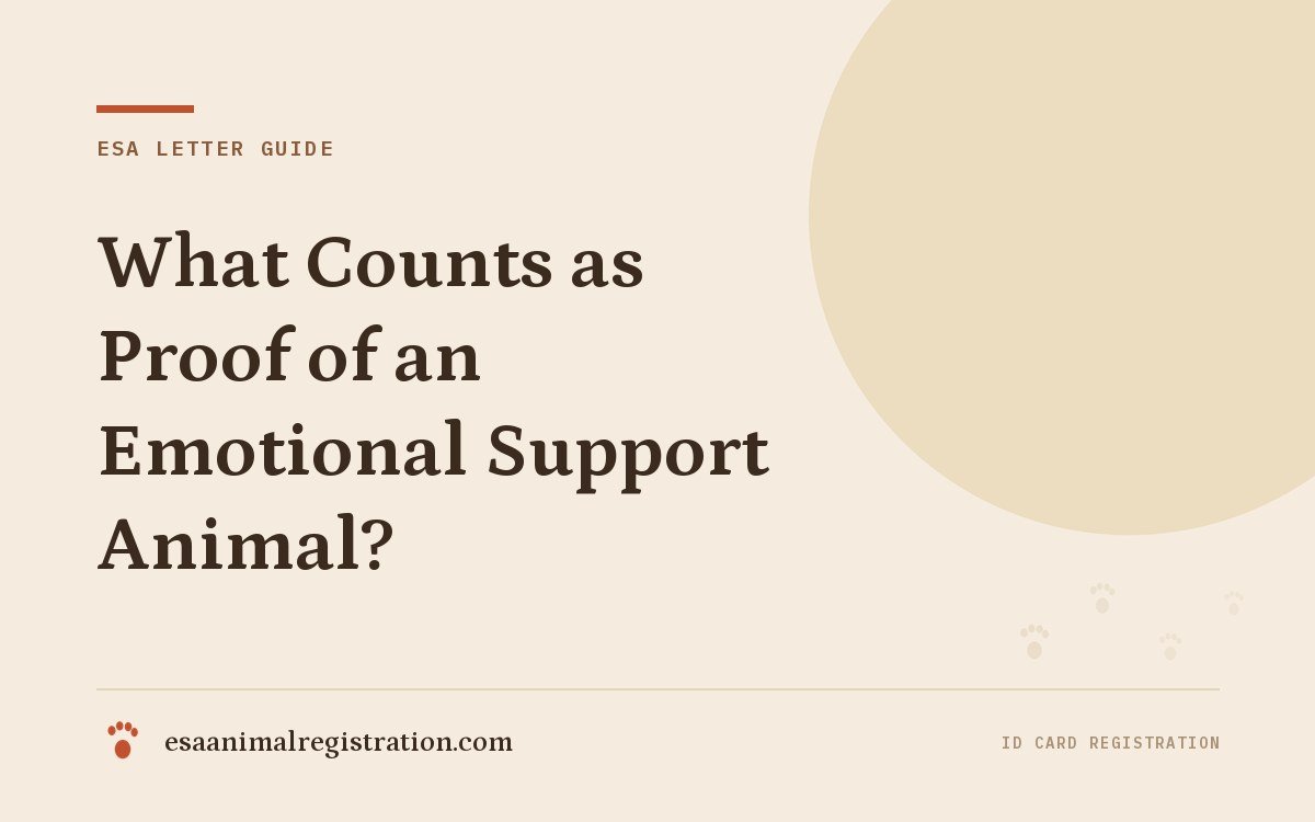 What Counts as Proof of an Emotional Support Animal?